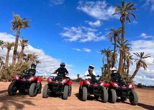 2-hours quad biking adventure & authentic tea break: Explore the Palmeraie of Marrakech with return transfer